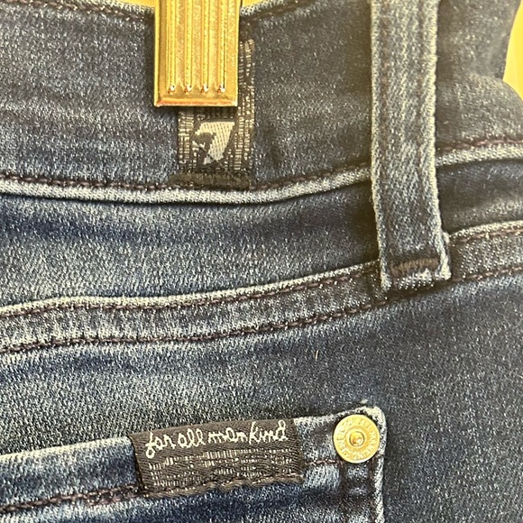 7 For All Mankind Josefina Slim Boyfriend Jeans – Dark Wash Stretch - Picture 3 of 11